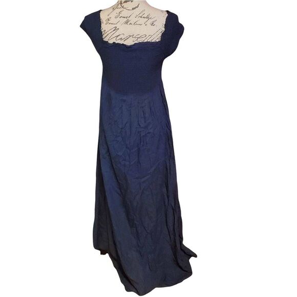  Boho Me Ladies Navy Center Split Maxi Dress - Size Large - Picture 3 of 6